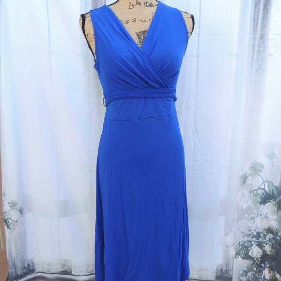 Talbots Dresses & Skirts - Talbots Blue Surplice Maxi Dress